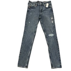 GAP Women's Skinny Jeans in Distressed Blue W27 L27 Regular
